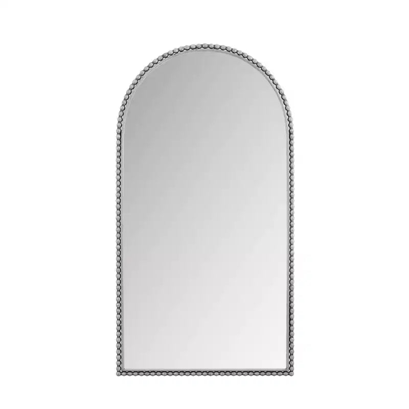 Okak 65*35in Retro Metal Full Body Mirror with Standing, Elegant Arched Mirror, Standing Mirror for Living Room, Bedroom