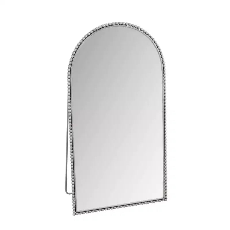 Okak 65*35in Retro Metal Full Body Mirror with Standing, Elegant Arched Mirror, Standing Mirror for Living Room, Bedroom