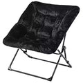 Comfy Oversized Saucer Chair, Soft Faux Fur Reading Lounge Chair for Adults, Foldable Cozy Chairs for Bedroom, Living Room, Dorm, Office