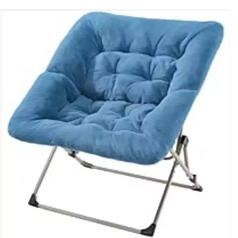 Comfy Oversized Saucer Chair, Soft Faux Fur Reading Lounge Chair for Adults, Foldable Cozy Chairs for Bedroom, Living Room, Dorm, Office