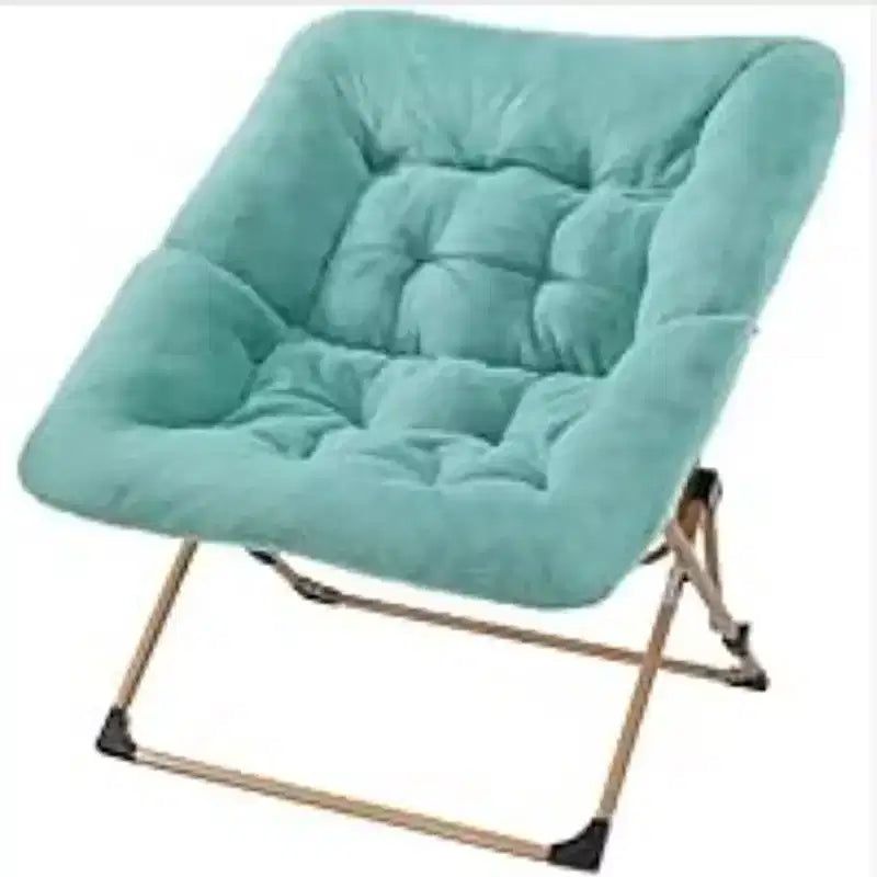 Comfy Oversized Saucer Chair, Soft Faux Fur Reading Lounge Chair for Adults, Foldable Cozy Chairs for Bedroom, Living Room, Dorm, Office