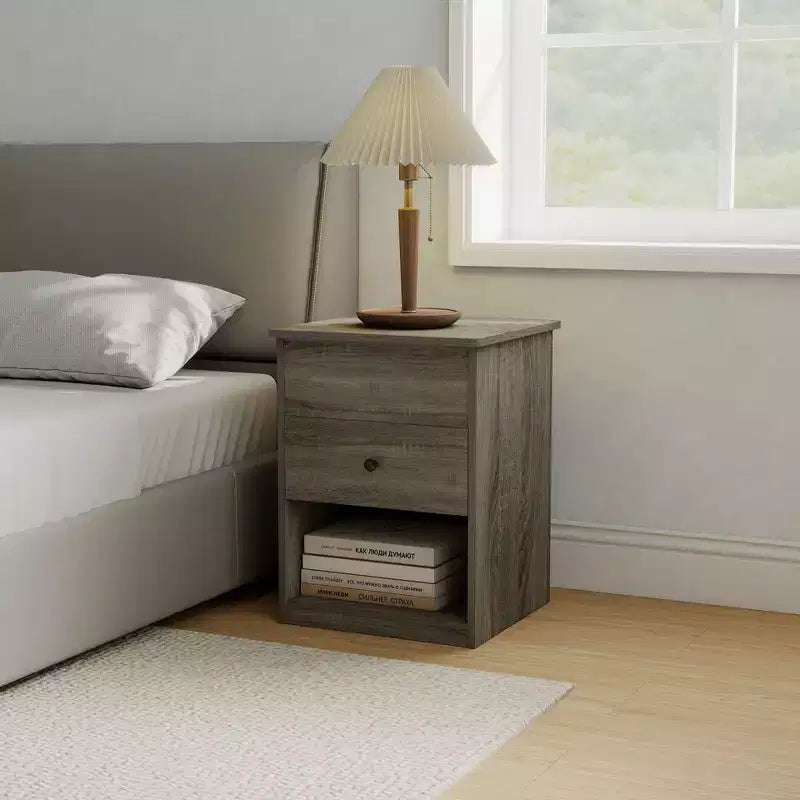 HOMLUX Lift Top End Table Nightstand Small Coffee Table w/ Storage Compartment Shelf