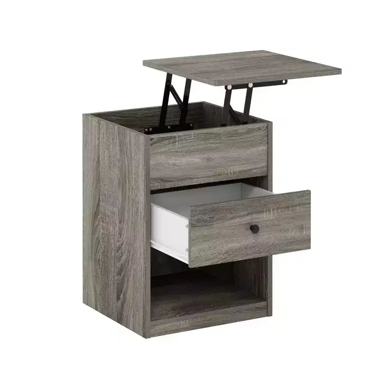 HOMLUX Lift Top End Table Nightstand Small Coffee Table w/ Storage Compartment Shelf