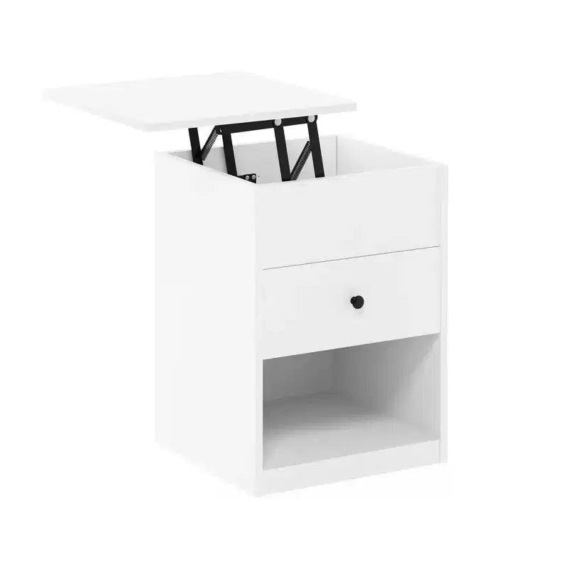 HOMLUX Lift Top End Table Nightstand Small Coffee Table w/ Storage Compartment Shelf