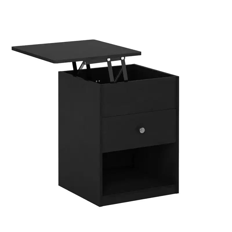 HOMLUX Lift Top End Table Nightstand Small Coffee Table w/ Storage Compartment Shelf