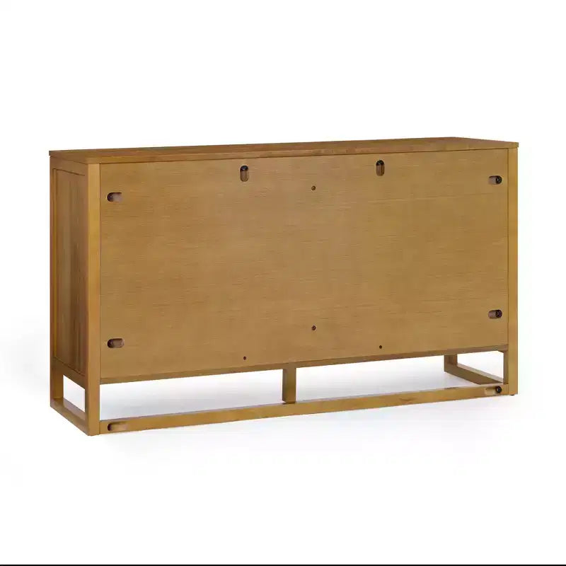 Hatteras Modern Boho 6-Drawer Dresser with Solid Wood & Natural Rattan Accents-Teamson Home
