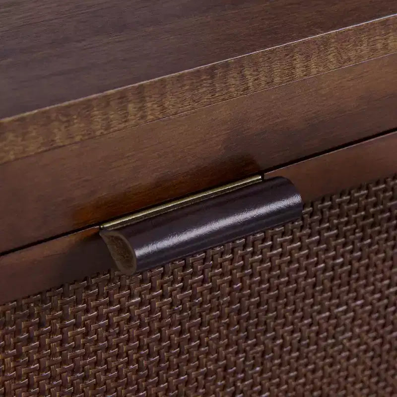 Hatteras Modern Boho 6-Drawer Dresser with Solid Wood & Natural Rattan Accents-Teamson Home