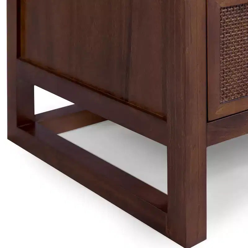 Hatteras Modern Boho 6-Drawer Dresser with Solid Wood & Natural Rattan Accents-Teamson Home