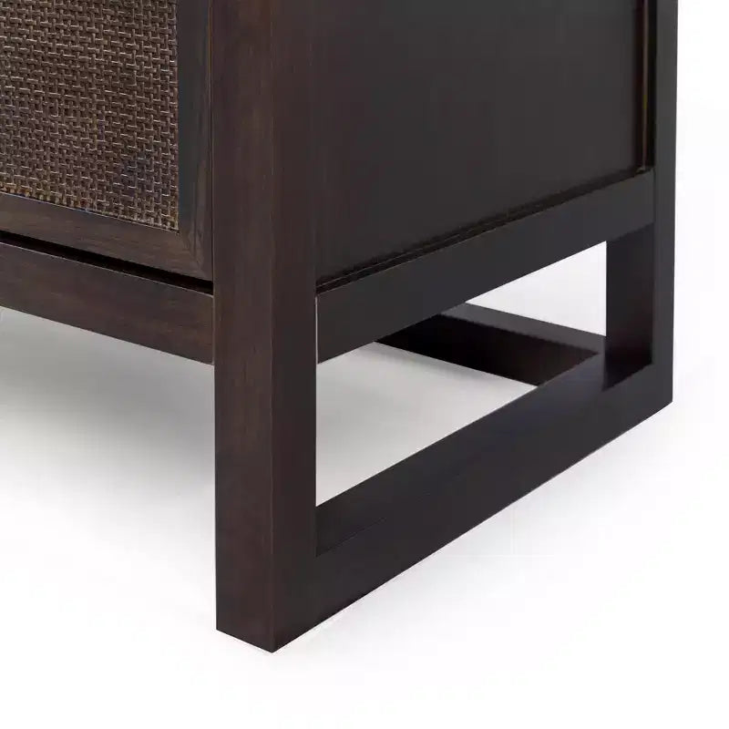 Hatteras Modern Boho 6-Drawer Dresser with Solid Wood & Natural Rattan Accents-Teamson Home
