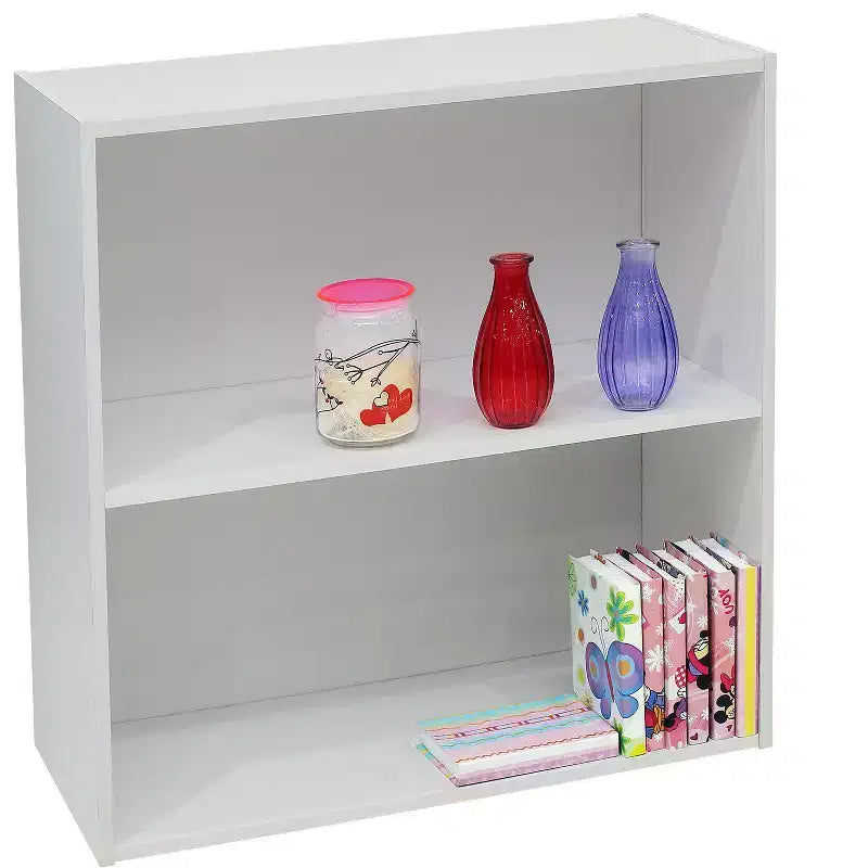 Kings Brand Furniture - Wood 2-Tier Shelf Bookcase Storage Organizer