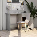 Desk Concrete Grey Engineered Wood Standard Desk Rectangular