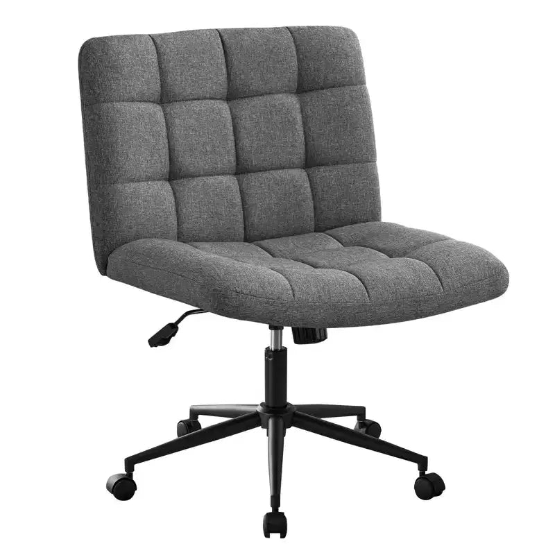 Furniliving Swivel Task and Office Chair, Faux Shearling