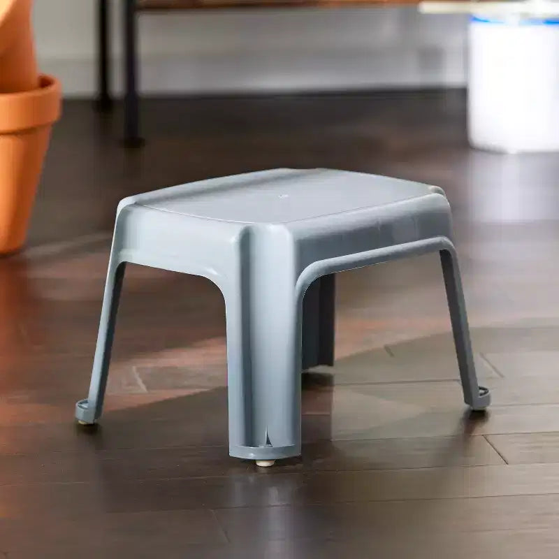 Gracious Living Single Step Stool, Small Step Stool, 9 1/2 Inches, White