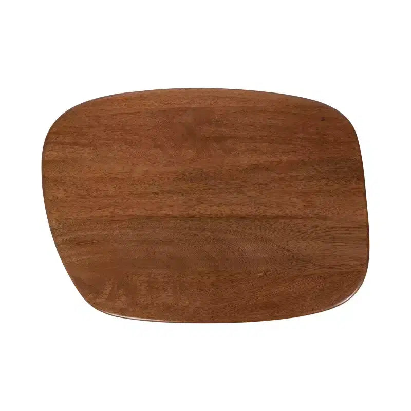 Kate and Laurel Adamas Adjustable C-Table, Walnut Brown and Black, 22x16x28