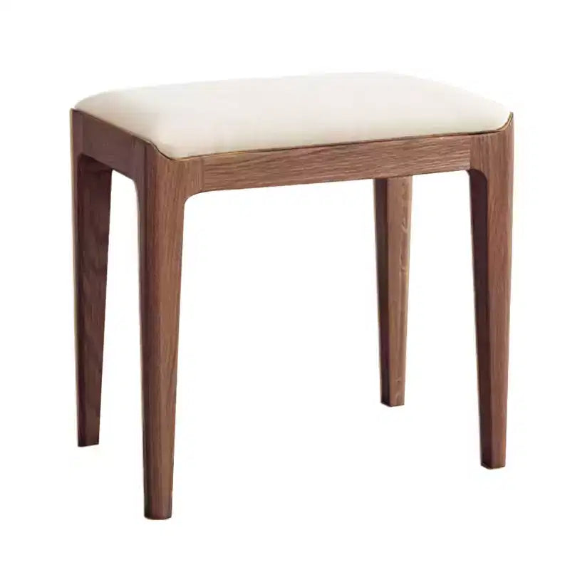 GDFStudio Ernest Modern Solid Wood Upholstered Vanity Stool