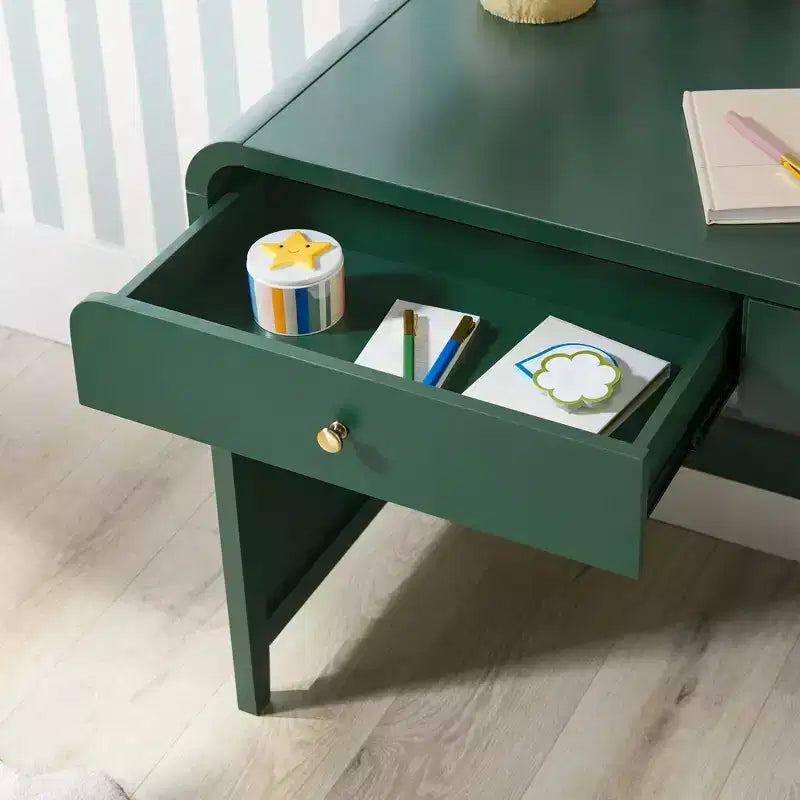 Walker Edison Zoey Modern Curve Design Writing Desk