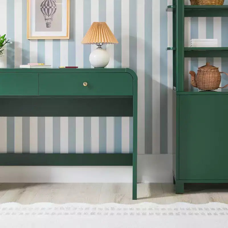 Walker Edison Zoey Modern Curve Design Writing Desk