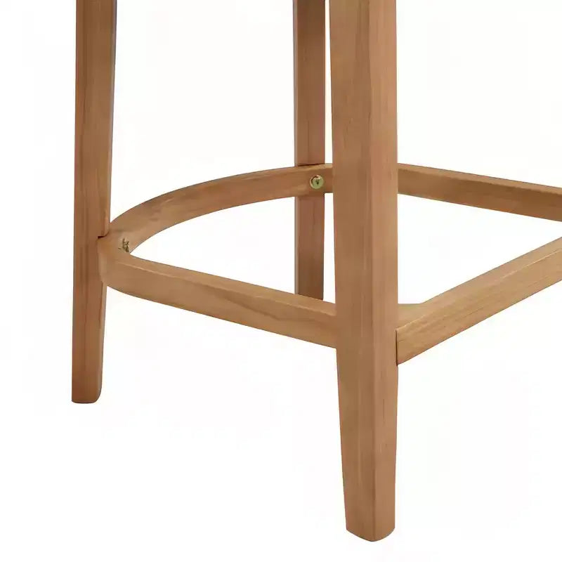Christopher Knight Home Set of 2 Amir Contemporary Rubberwood Upholstered with Curved Rattan Back Counter Height Barstools Oak