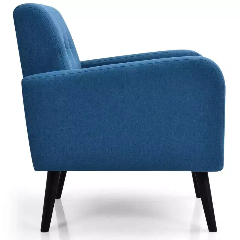 Costway 2PCS Accent Armchair Single Sofa Chair Home Office w/ Wooden Legs