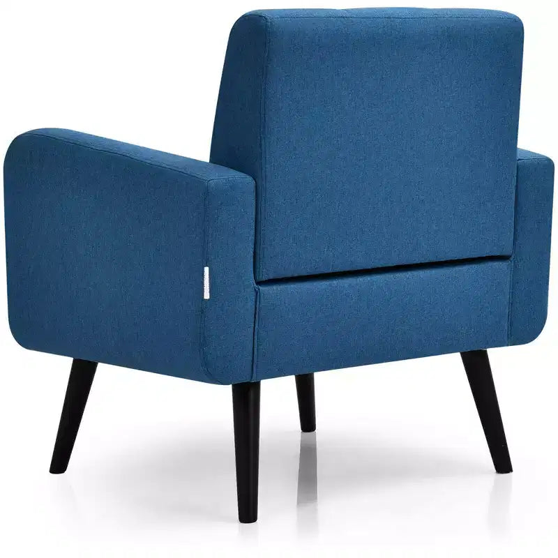 Costway 2PCS Accent Armchair Single Sofa Chair Home Office w/ Wooden Legs
