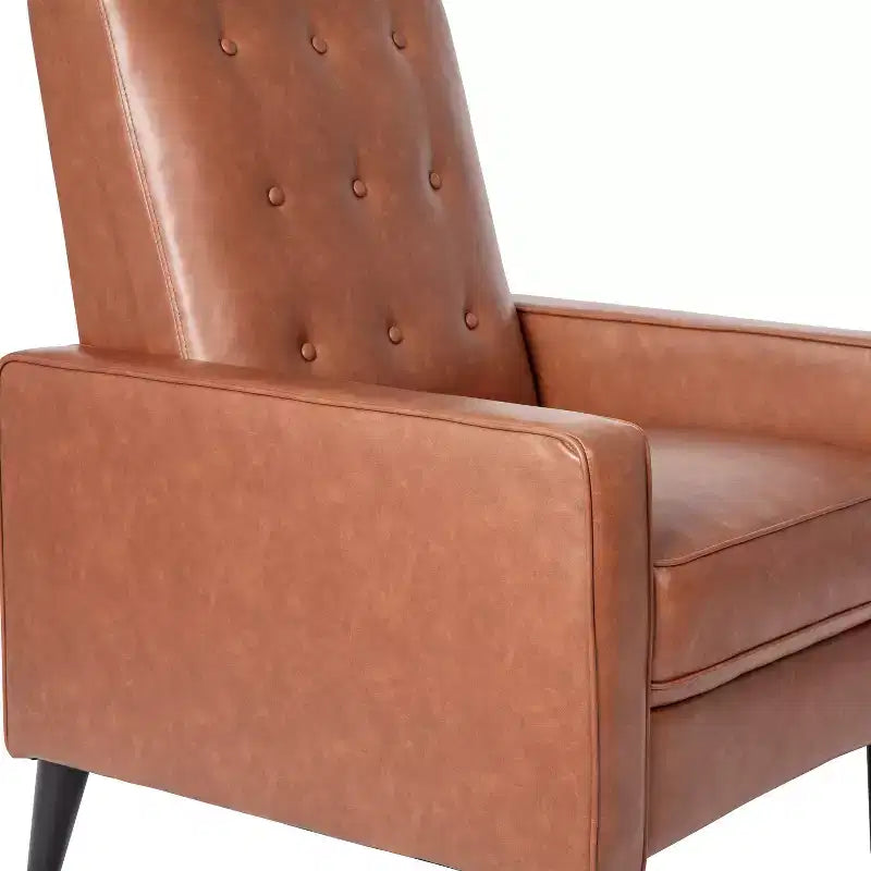 Merrick Lane Darcy Recliner Chair Mid-Century Modern Tufted Upholstery Ergonomic Push Back Living Room Recliner