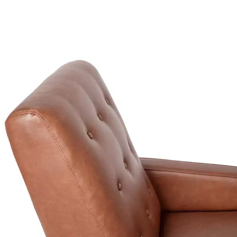 Merrick Lane Darcy Recliner Chair Mid-Century Modern Tufted Upholstery Ergonomic Push Back Living Room Recliner