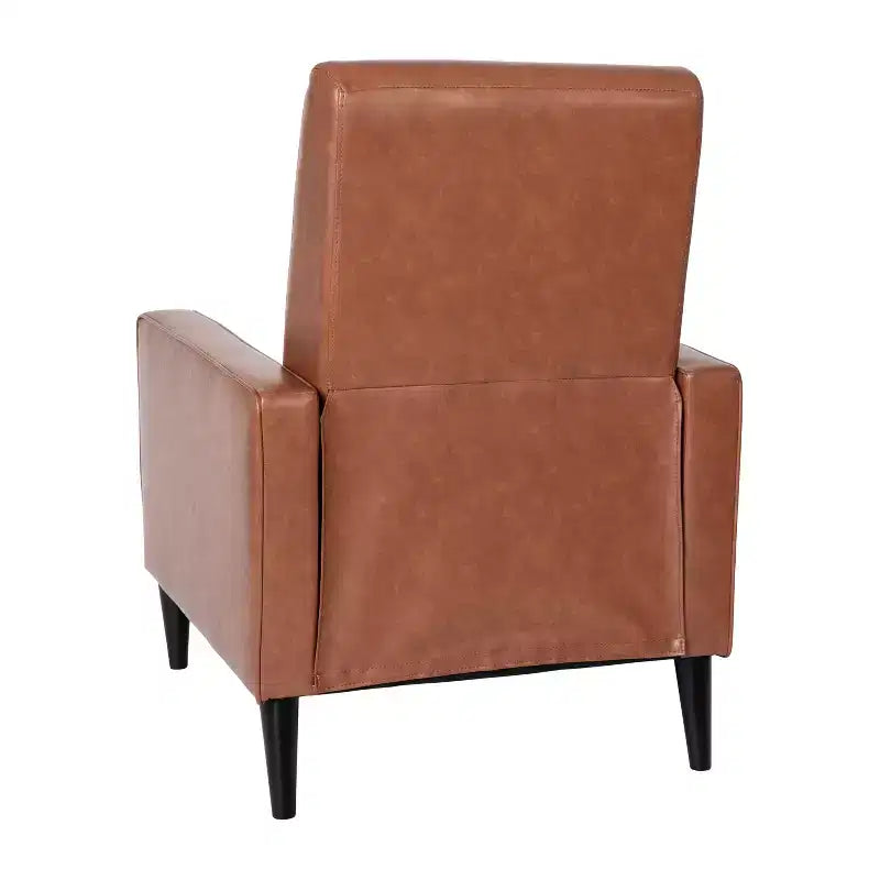 Merrick Lane Darcy Recliner Chair Mid-Century Modern Tufted Upholstery Ergonomic Push Back Living Room Recliner