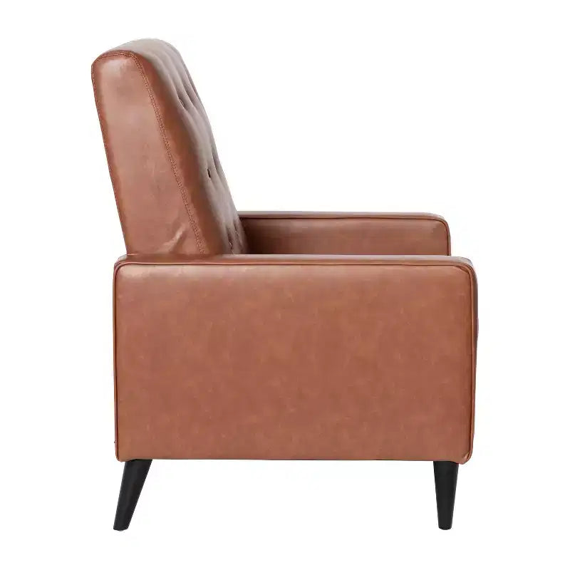Merrick Lane Darcy Recliner Chair Mid-Century Modern Tufted Upholstery Ergonomic Push Back Living Room Recliner
