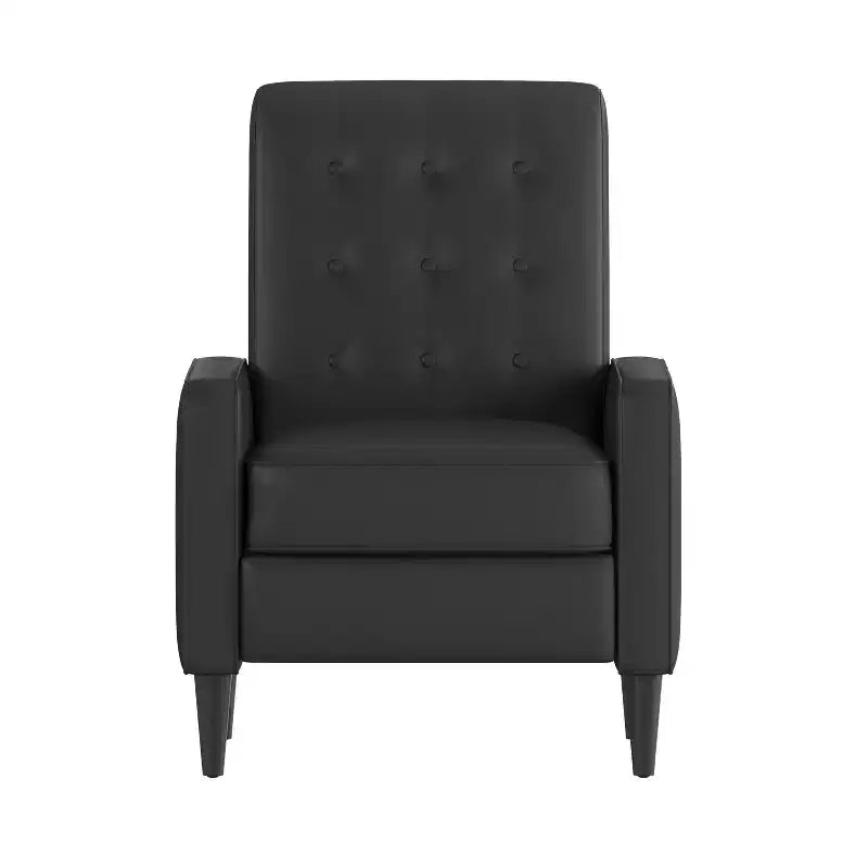 Merrick Lane Darcy Recliner Chair Mid-Century Modern Tufted Upholstery Ergonomic Push Back Living Room Recliner