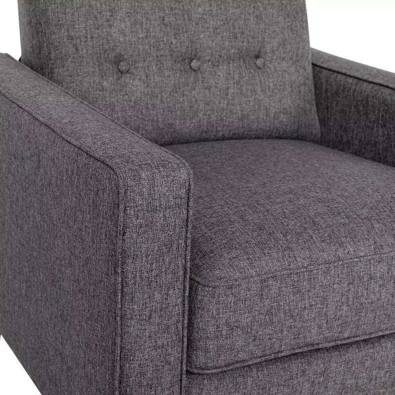Merrick Lane Darcy Recliner Chair Mid-Century Modern Tufted Upholstery Ergonomic Push Back Living Room Recliner