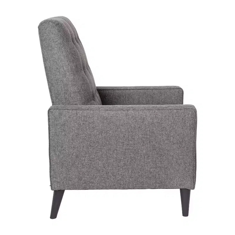 Merrick Lane Darcy Recliner Chair Mid-Century Modern Tufted Upholstery Ergonomic Push Back Living Room Recliner