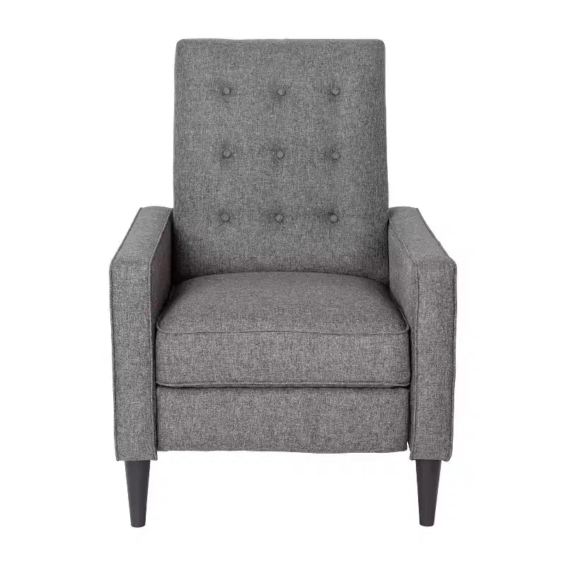 Merrick Lane Darcy Recliner Chair Mid-Century Modern Tufted Upholstery Ergonomic Push Back Living Room Recliner