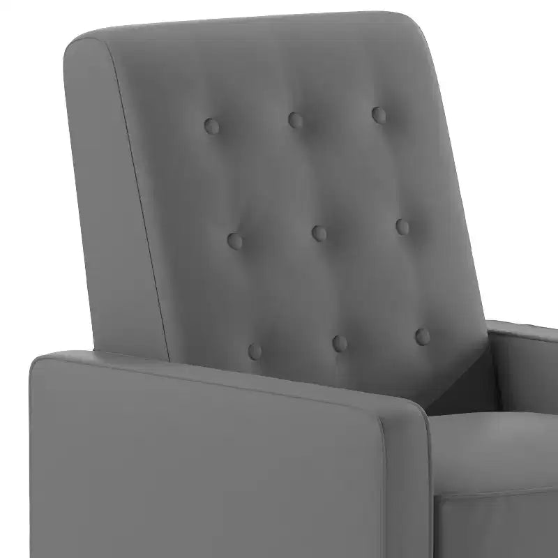 Merrick Lane Darcy Recliner Chair Mid-Century Modern Tufted Upholstery Ergonomic Push Back Living Room Recliner